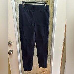 Talbots skinny ankle pants size 6 elastic waist navy blue